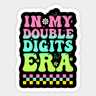 10th Birthday Shirt Girl 10 Year Old In My Double Digits Era Sticker